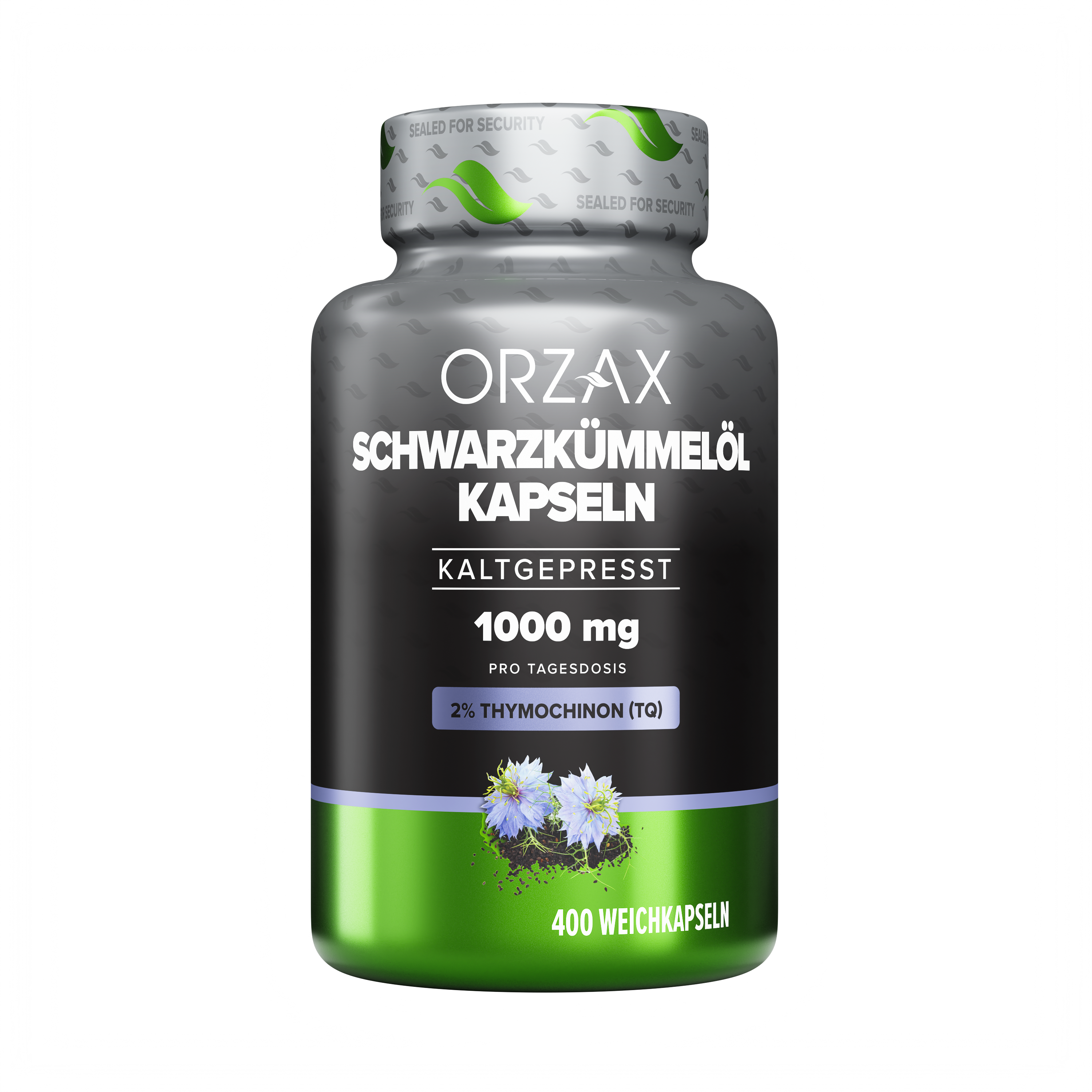 Orzax Schwarzkümmelöl 1000 mg (400 Kapseln) – Kaltgepresst, rein & hoc