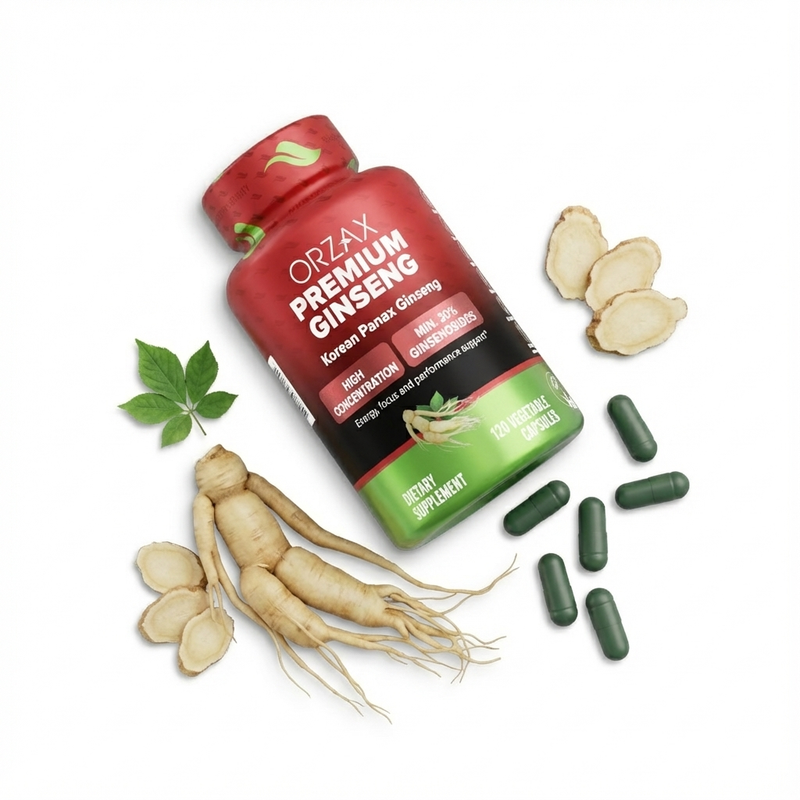 Orzax Premium Ginseng – 1000 mg, 60 Portionen