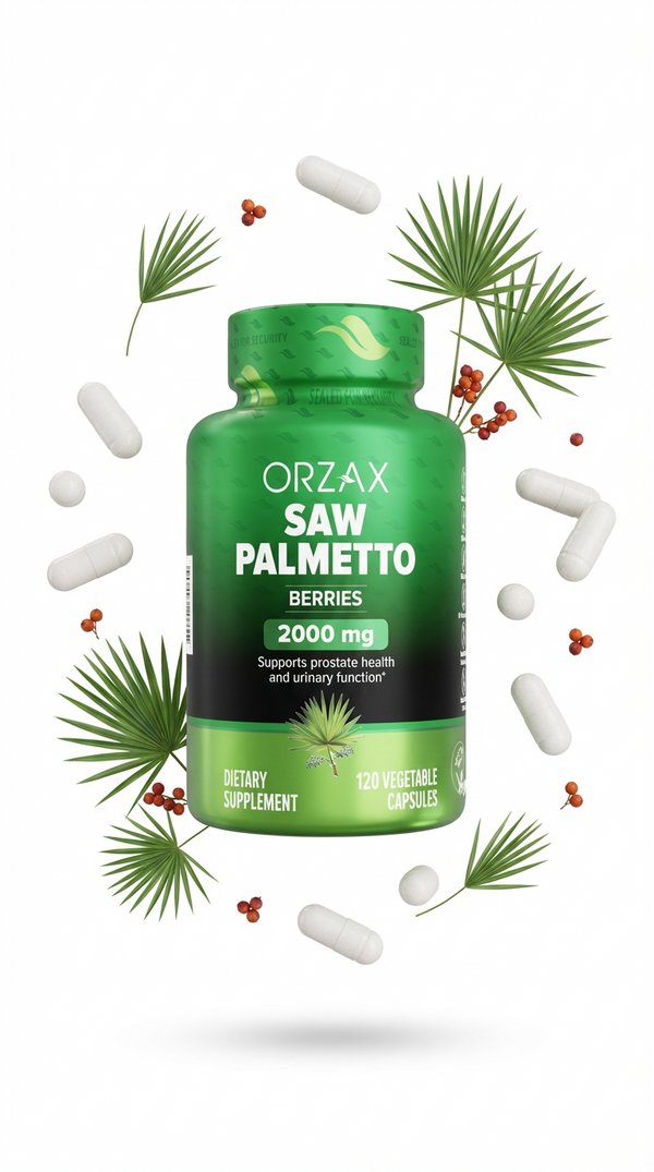 Orzax Saw Palmetto 2000 mg – Pflanzliches Nahrungsergänzungsmittel für Männer
